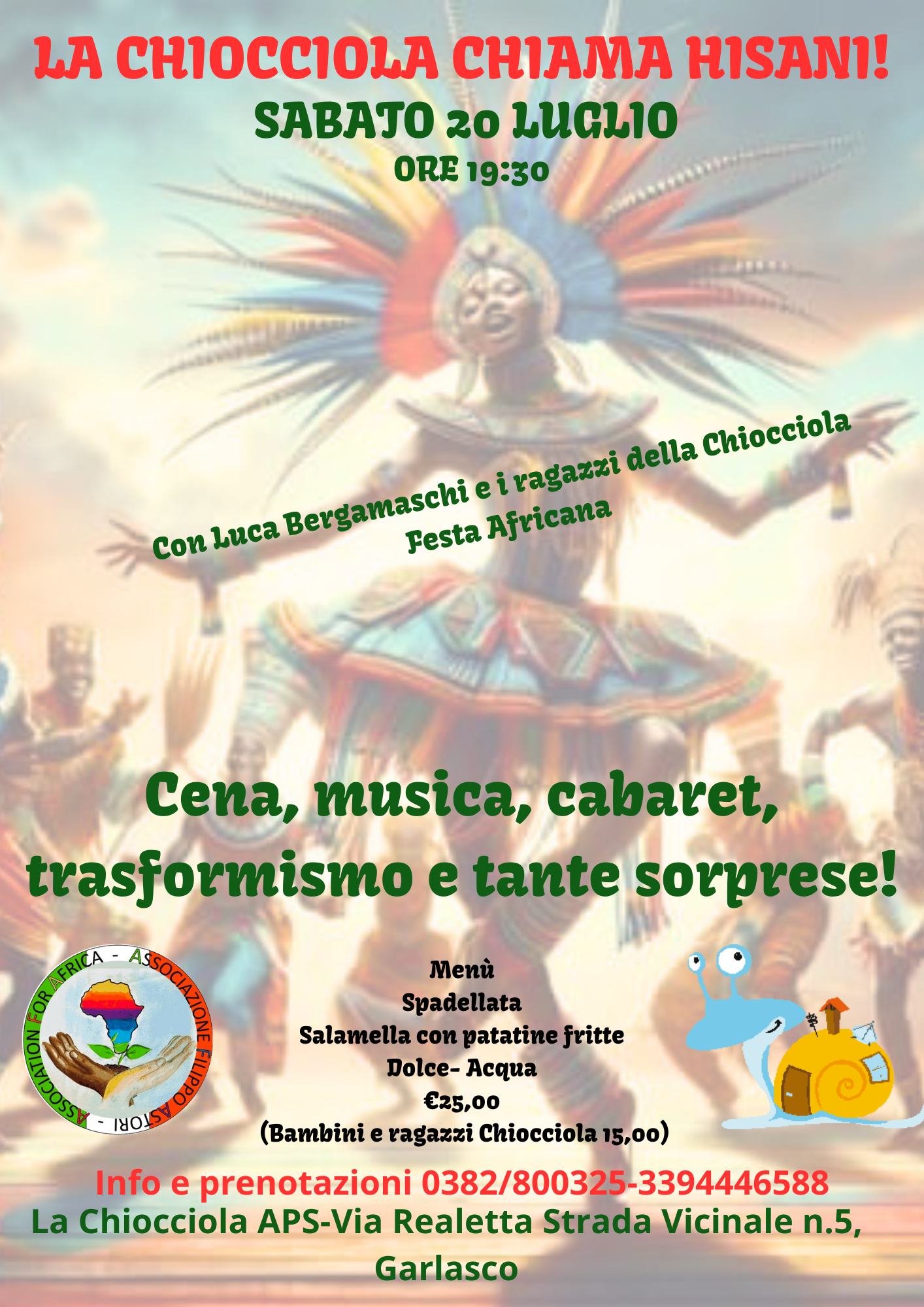 LA CHIOCCIOLA CHIAMA HISANI!